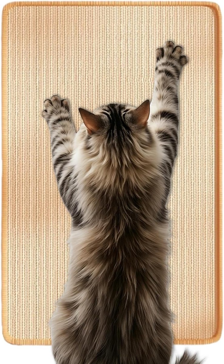 Krabkussen voor katten, kleverige meubelbeschermer krabplank | Sisal kattenkrabber voor binnen, voor thuis, boerderij, woonkamer, slaapkamer, balkon, slaapbank vloer