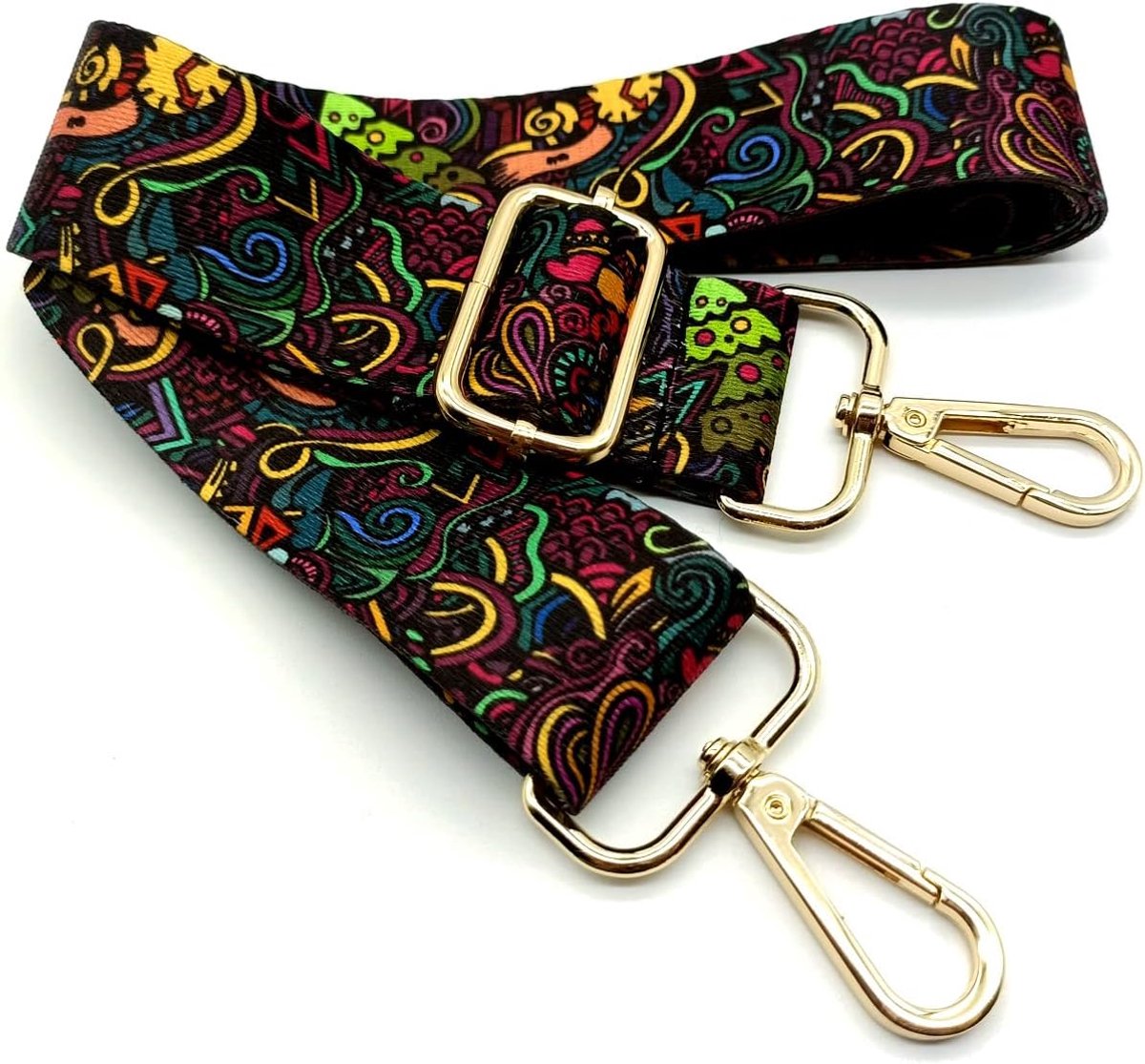 Schouderriem voor tassen, breed, tassenriemen om te wisselen, tasriem met karabijnhaak, goud, draagriem tas 80-140 cm voor dames schoudertas, handtas accessoires, 3,8 cm, 01