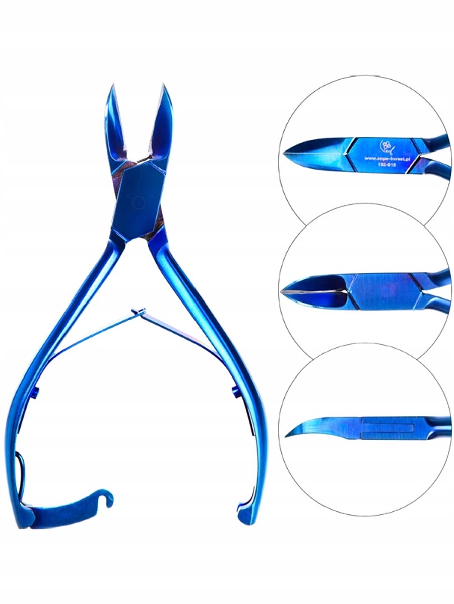 Professionele Nagelriem Tang - Chirurgisch Staal, Blauw