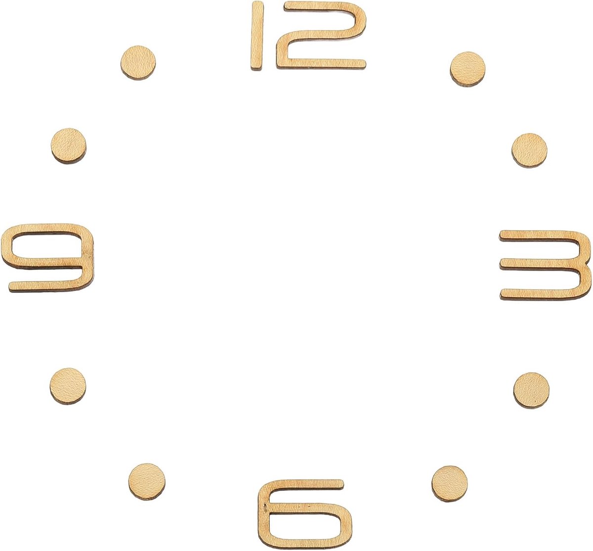 Zelfklevende houten kloknummerset, 2,3 cm, accessoires voor digitale kloknummers, reserveonderdelen, Arabische cijfers/verticale punten