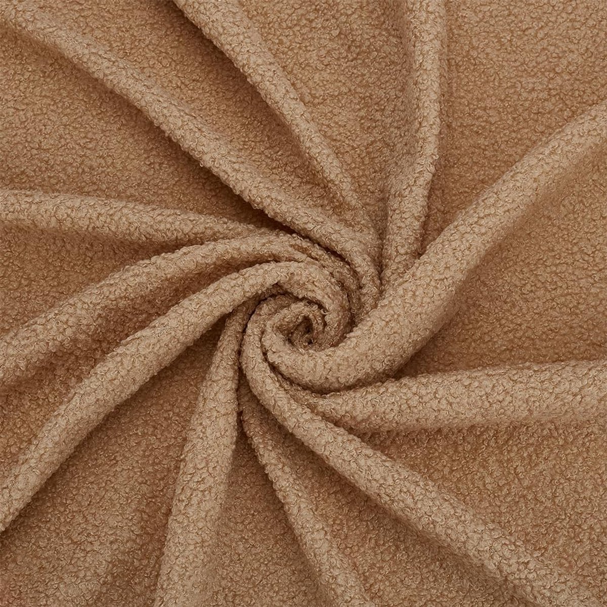 Stof met kleine krullen, 1,6 m breed, gebreide teddy pluche stof van BurlyWood, polyester, pluche stof met kleine krullen, per meter, voor naaiprojecten, pluche jassen