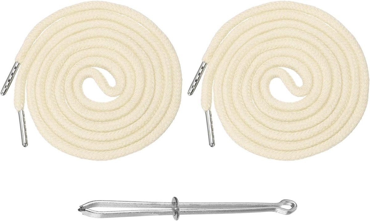Trekkoord voor joggingbroek en hoodie (beige) - 2 stuks vervangende snaren, ideaal voor shorts en jassen, inclusief draadsnijder voor eenvoudig gebruik