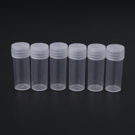 Allecto - Monsterflessen - Lege plastic buizen - Transparante containers - 50 stuks - Cosmetische flessen - 5 ml - Geschikt voor vloeistoffen van Allecto — afbeelding 2