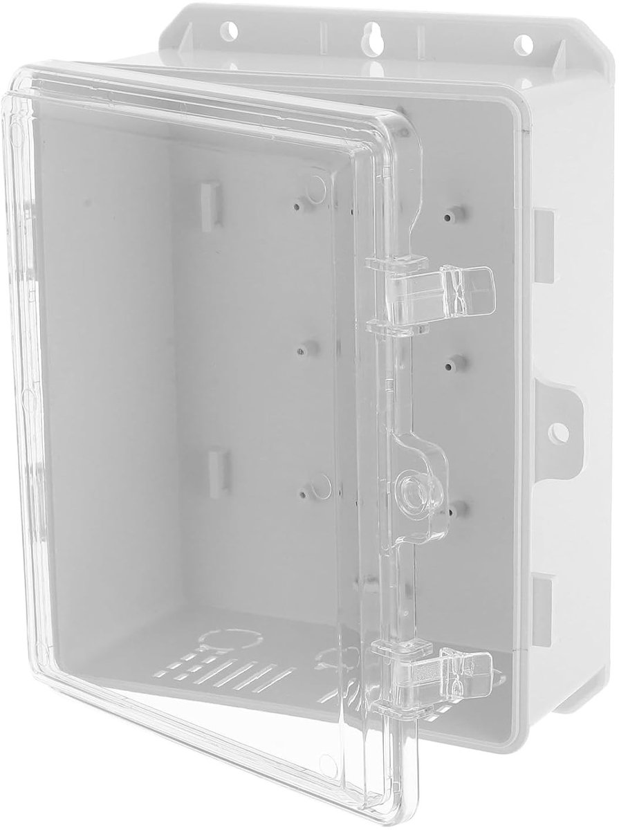 Waterdichte verdeeldoos van ABS kunststof voor buitengebruik, schakelkast met montagemateriaal, 25x18x10cm, ideaal voor stroomverdeling en bescherming tegen weersinvloeden
