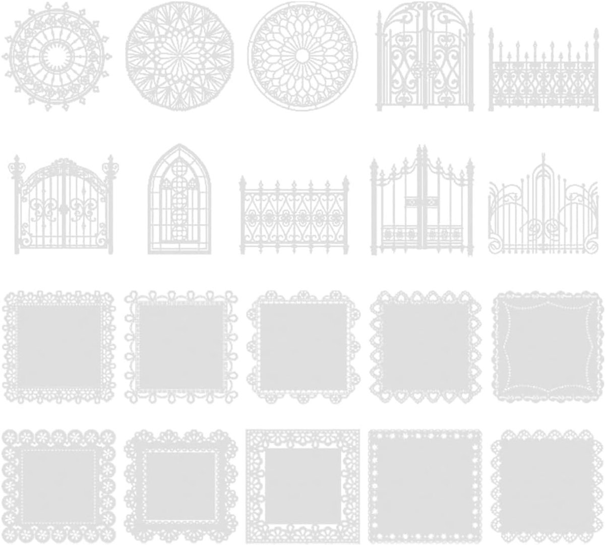 20 Stuks Holle Kant Papier voor Alice in Wonderland Theepartijtjes - Handmatige Dagboek DIY Decoratief Materiaal Achtergrond Papier