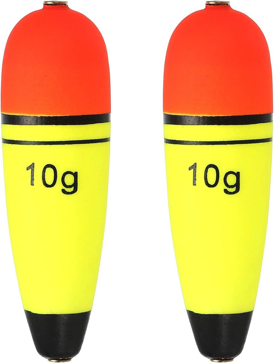 3.9 oz Vissen Slip Bobbers, 2 Pack EVA Vissen Float voor Zee Vissen Zoetwater, Geel