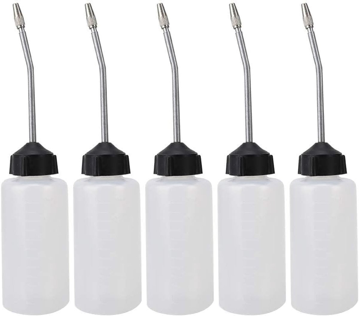 5 stuks olie naaimachine 120 ml plastic oliedispenser oliefles met lange verlengde uitloop voor doe-het-zelf handwerk en onderhoud naaimachine