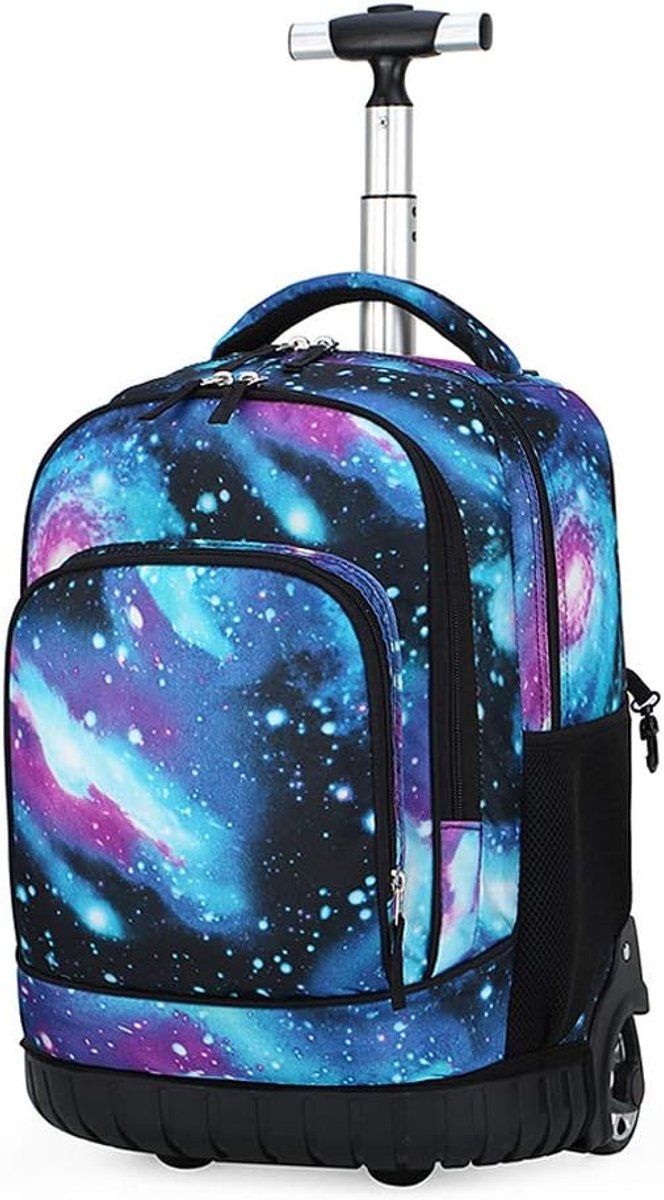 Kinderen jongen trolley rugzak schooltas trolley nylon schooltrolley met wielen rugzakken met wielen