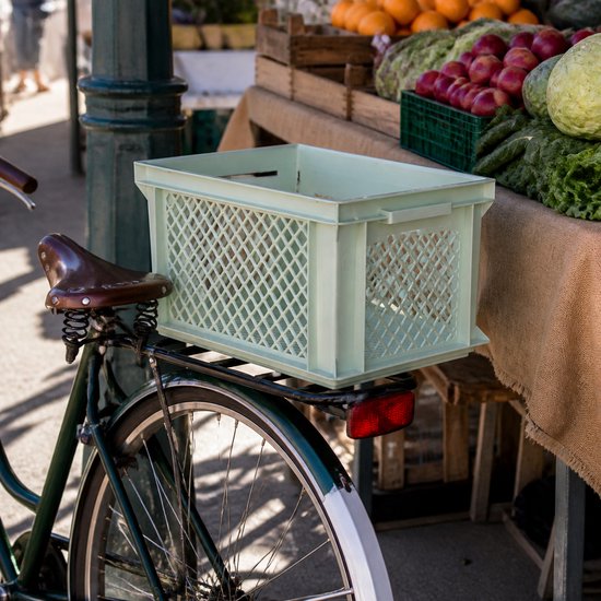 Fietskrat 26 Liter - 40 x 30 x 22 cm - Kunststof - Groen — afbeelding 3