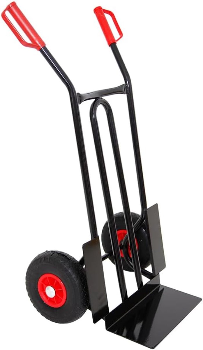 Rhino XL Handkar met schep, 104 x 60 x 50 cm (h x b x d), draagkracht 250 kg, 2 x lekvrije wielen, zwart