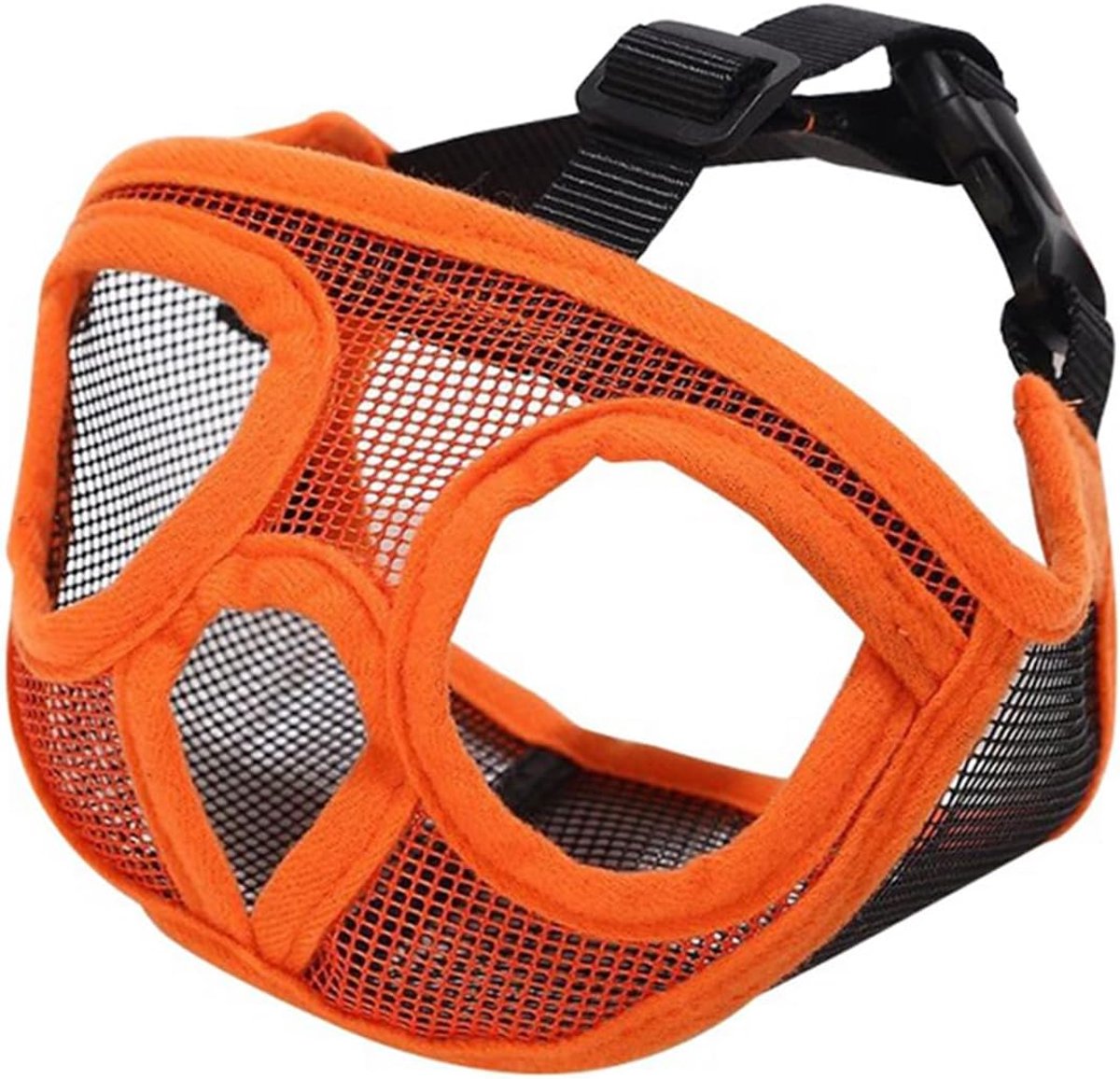 Korte snuit hondensnuit, Bulldog snuit ademend verstelbaar mesh masker voor platte hond anti-bijten kauwen blaffen (S)