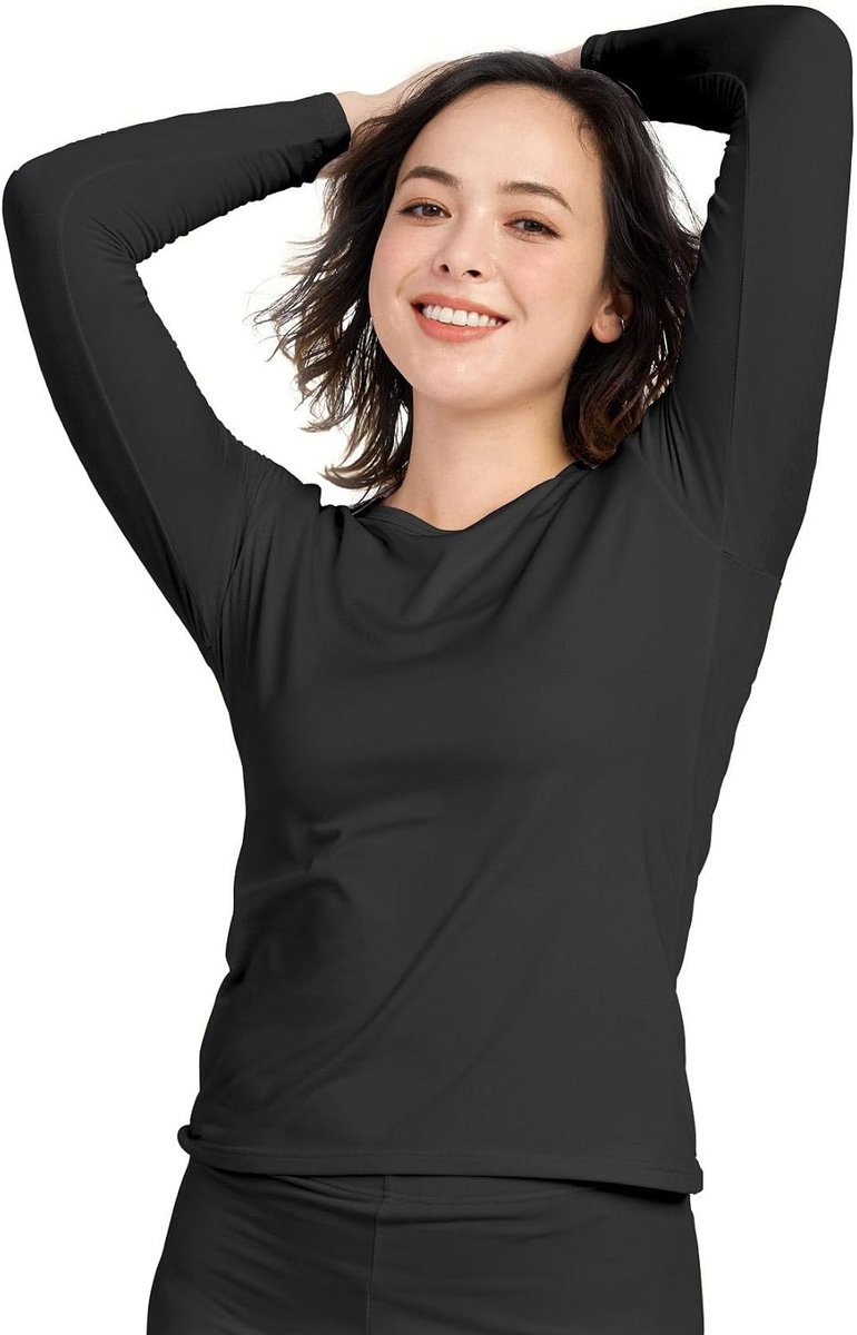 Fleece thermisch ondergoed damesondershirt, top met lange mouwen, functioneel ondergoed (warmer L39/extra warm L42)