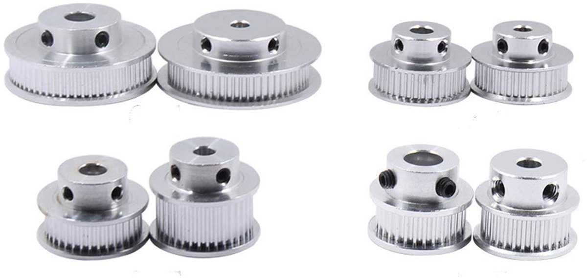 Distributieriem katrol 30/36/40/48/60 tanden boring voor 5/6.35/8/10/12mm boring breedte 3D printer riem CNC lasersnijder (40T-boring 5mm-riem 6mm)