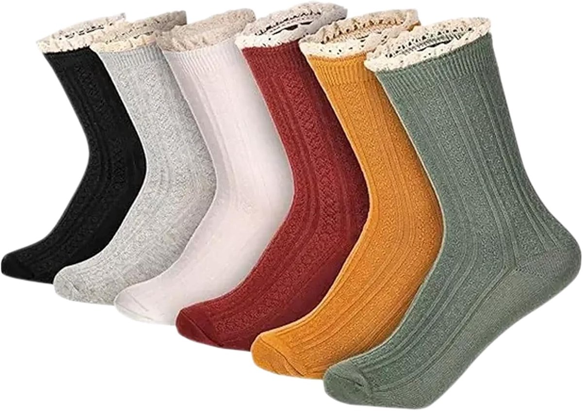 Womens Calf Socks Y111QS O, cyaan, één maat