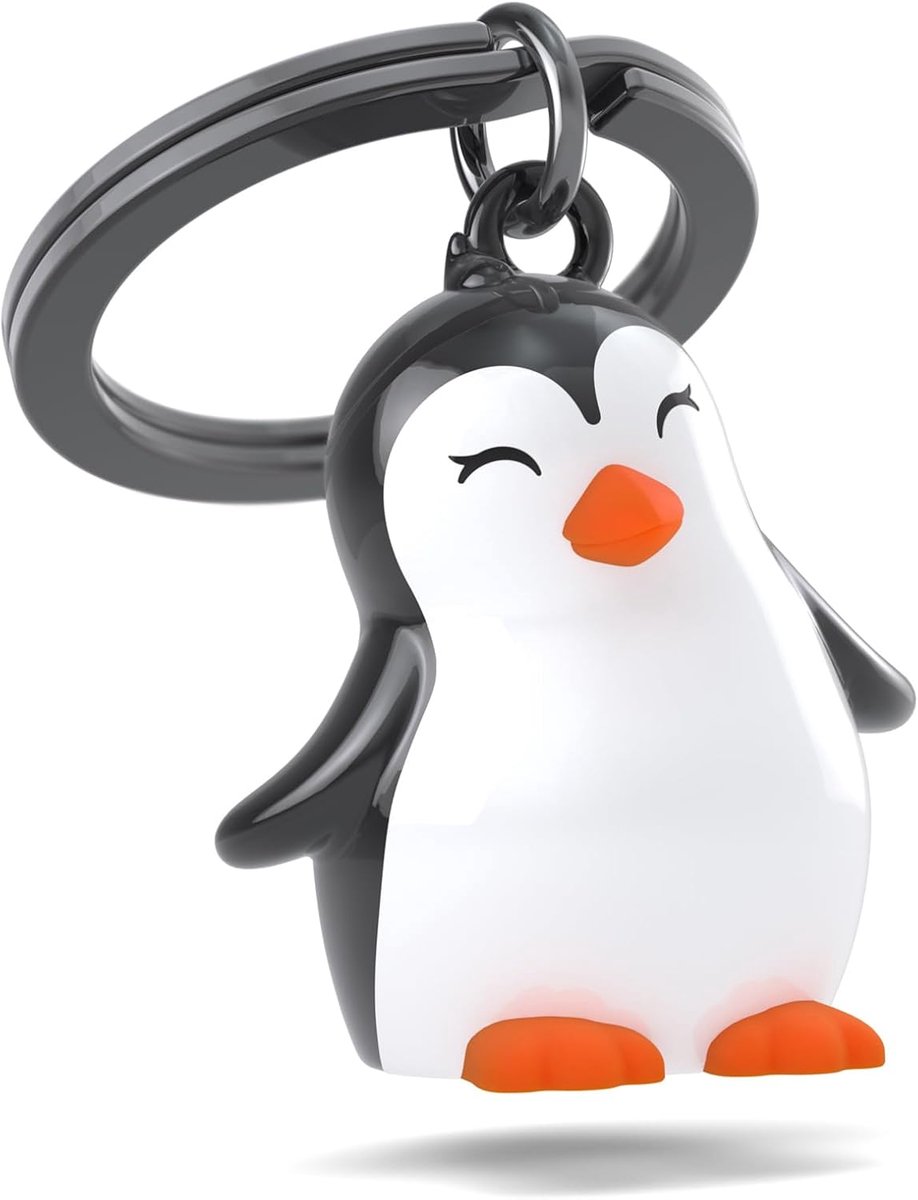 - Pinguïn sleutelhanger, dierensleutelhanger, cadeau voor kinderen, heren en dames, wit, eenheidsmaat, Wit., Taille unique, Nieuw