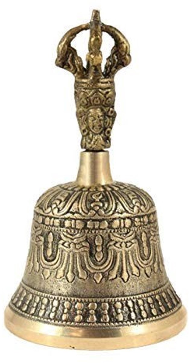 Elzusha - Handgemaakte Messing Bel voor Religieuze Ceremonies - 5 Inch