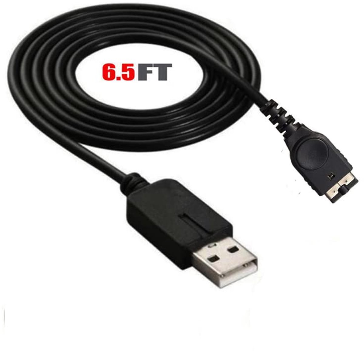 Compatibel voor GBA SP, 2 m / 6,5 Voet USB Netsnoer Oplader Draad Compatibel voor DS NDS Gameboy Advance SP