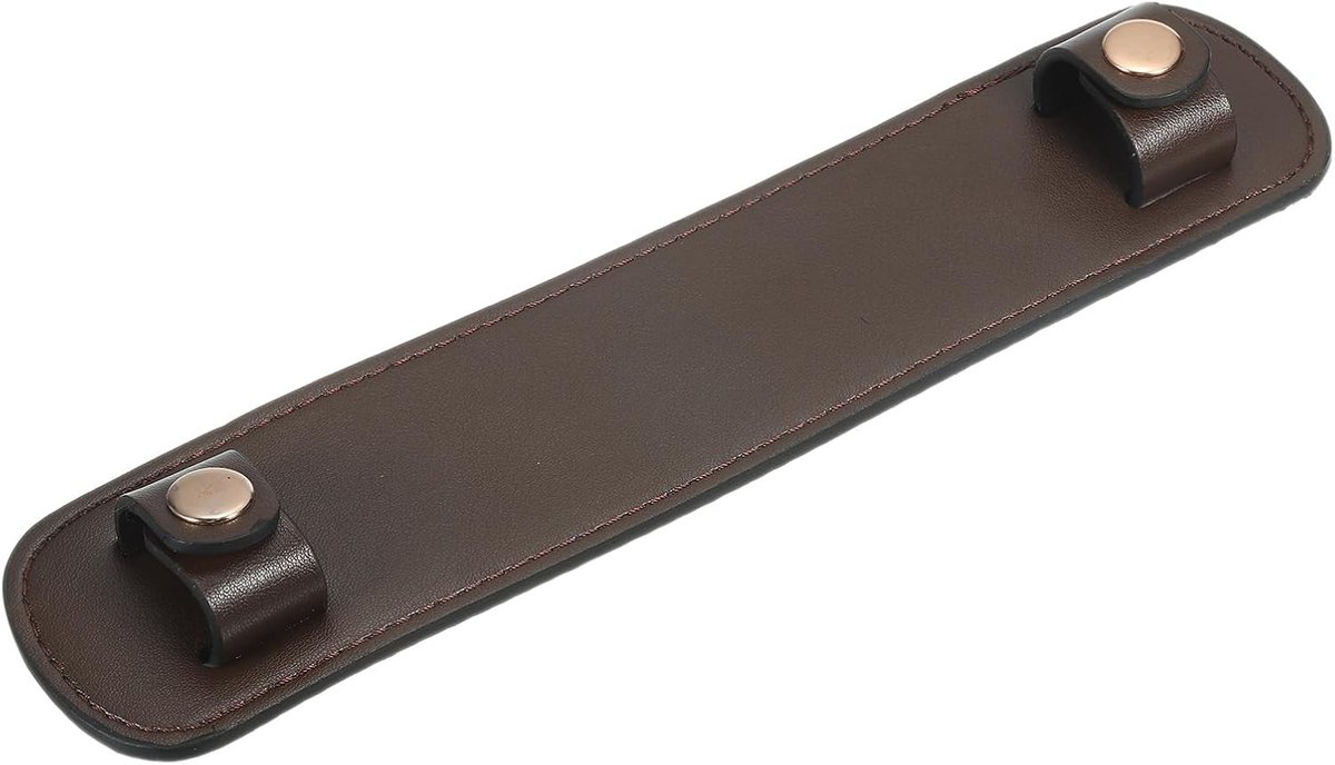 23 x 5 cm Lederen Schouderriem Pad, PU Lederen Rugzak Riem Pads Handtas Riem Beschermer Afneembare Kussenhoezen voor Draagtassen Handtas Portemonnee Schoudertas, Donkerbruin