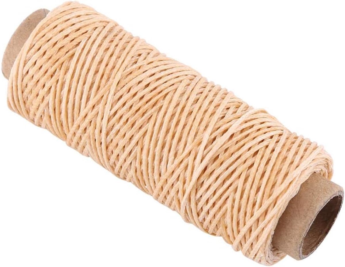 Naaien, Sterke Duurzame Draad voor DIY Handwerk, Schoenreparatie en Boekbinden (Beige)