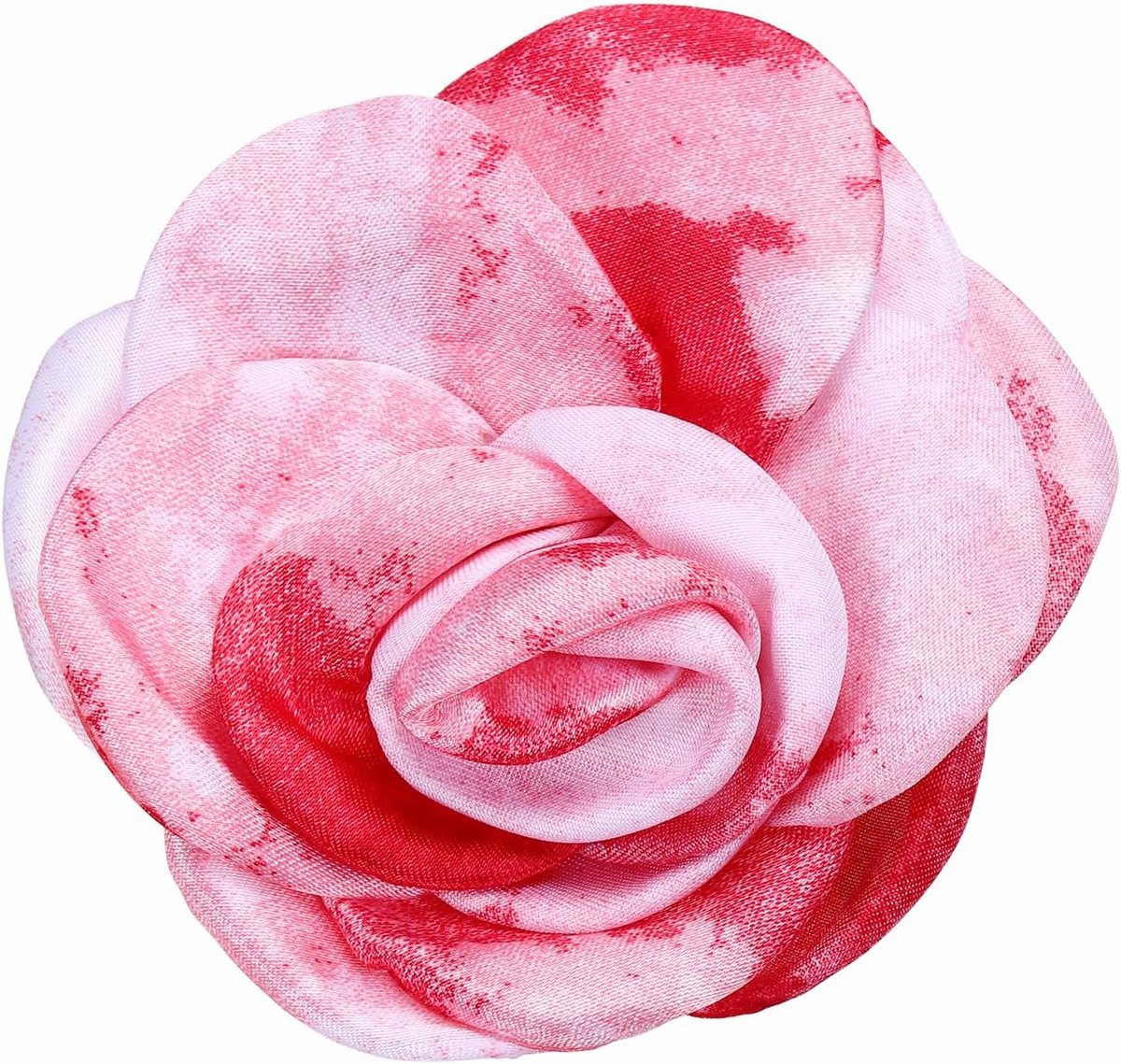 Roos Bloem Broche, Elegante Bloemen Broche Sierlijke Satijn Stof Camelia Corsage Reversspeldjes voor Vrouwen Bruiloft Feest Dans Cadeau Kleding Pak Jurk Hoed Accessoires, Roze