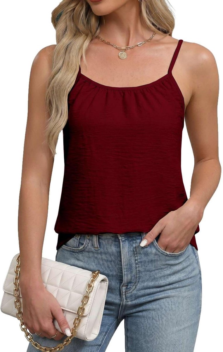 Dames Cami Top V-hals blouse zomer chiffon tops sexy shirts blousetops