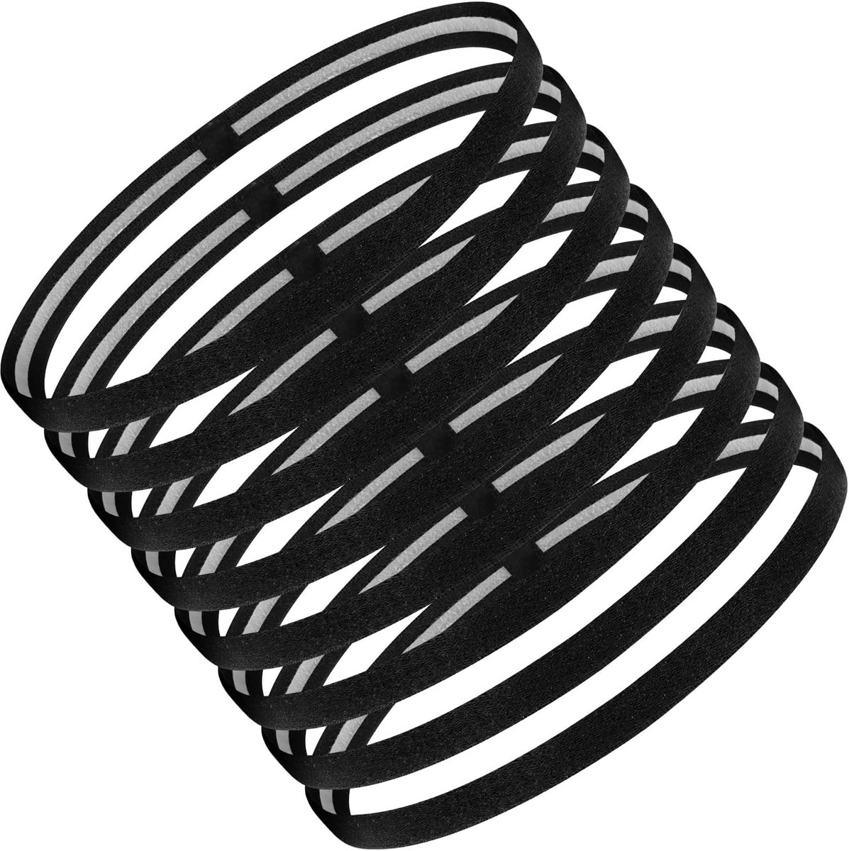 SnelShoppen - Set van 8 sporthoofdbanden voor mannen en vrouwen, elastische haarbanden, antislip, comfortabel, ideaal voor sport en dagelijks gebruik