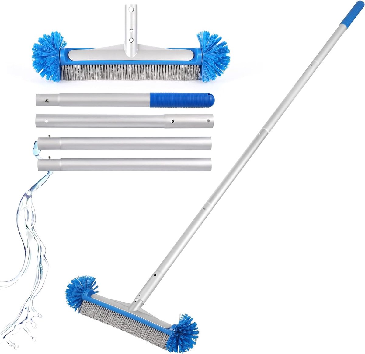 Poolborstel 43 cm - Hoogwaardige ABS en nylon - Ergonomisch ontwerp - Effectieve reiniging - ShopVlot