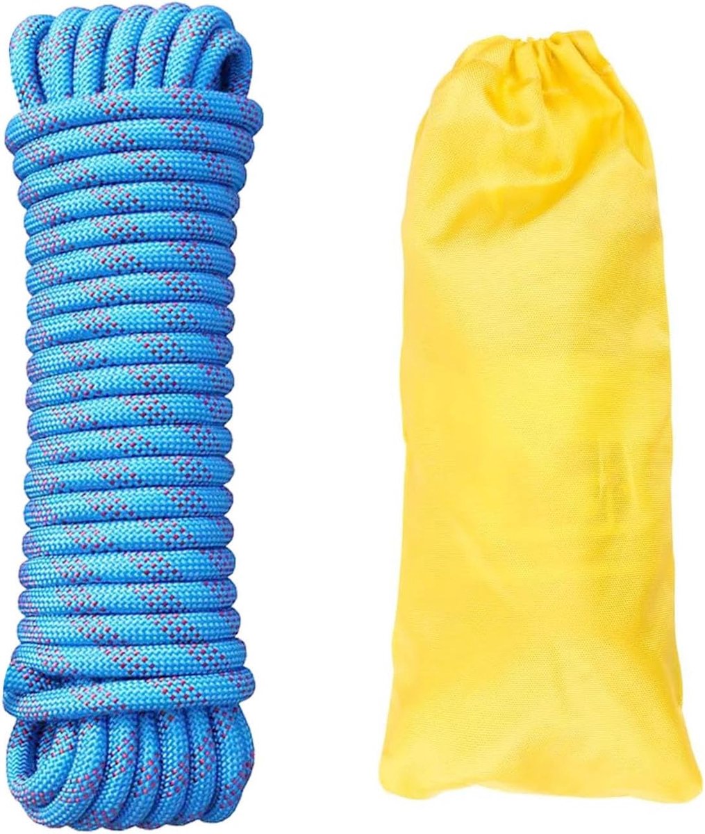 SnelShoppen - Klimtouw 10 mm Statistisch Nylon Touw 20 m voor Hoogte Redding, Bergbeklimmen, Boottouw, Ankertouw & Hefgereedschap, Hoog Draagvermogen,