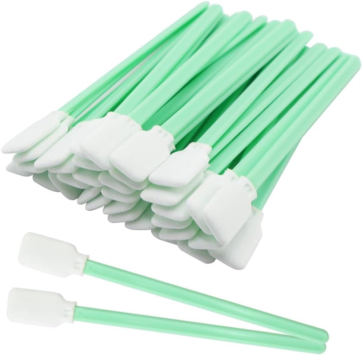 Reinigingsstokken 100pcs - Lange katoenen schuimsticks - Vierkante punt - Voor het reinigen van camera- en inkjetlenzen - ShopVlot