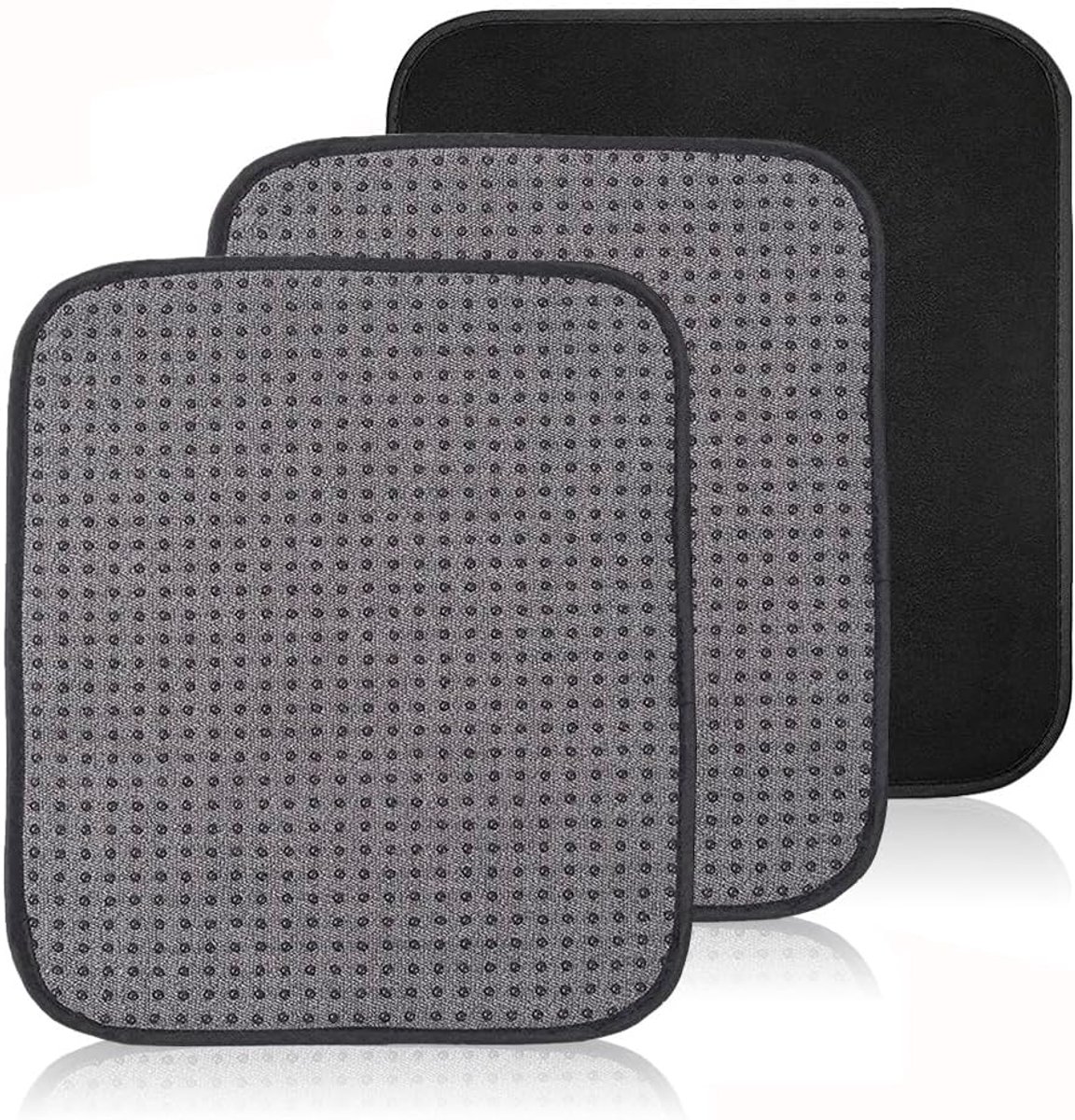 SnelShoppen - 3 Stuks Microvezel Bowlingbal Handdoeken met Grip Dots, Ideale Bowlingaccessoires voor Beginners en Professionals, 20x25cm (Grijs)