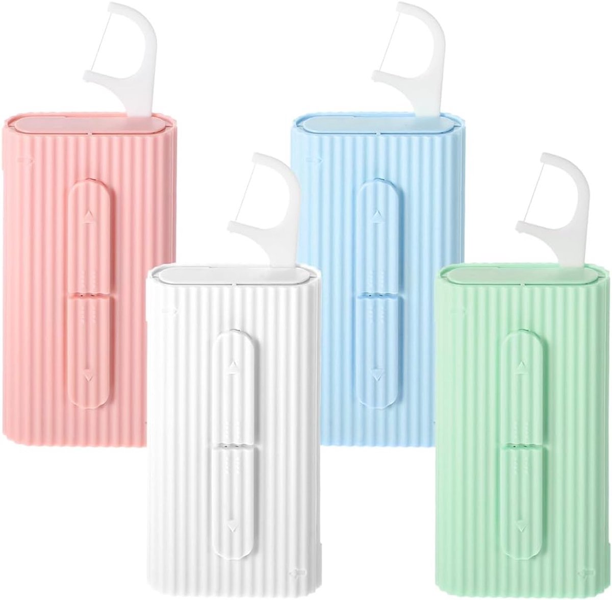 SnelShoppen - Draagbare Reisetui voor Tandfloss, Tandenstoker Dispenser, Navullbare Floscontainer met 10 Tandenstokers, Automatische Flosstok Organize