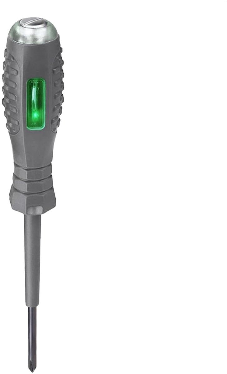 Spanningstester Schroevendraaier - Elektrische Tester Pen - Elektrische Inspectie - Magnetische Schroefkop - 1 Stuk - Grijs