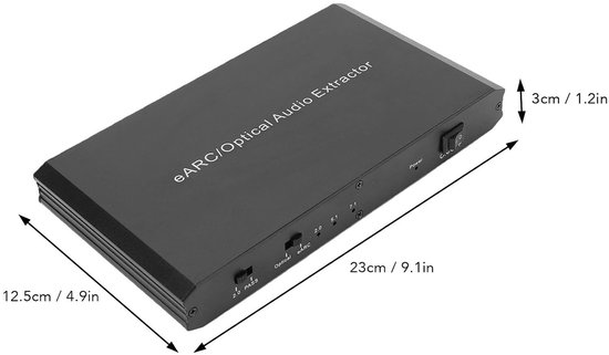Audio Extractor - Geluid omzetter - Thuisbioscoop - Hoge resolutie audio - 24bit/192KHz - Zwart — afbeelding 4