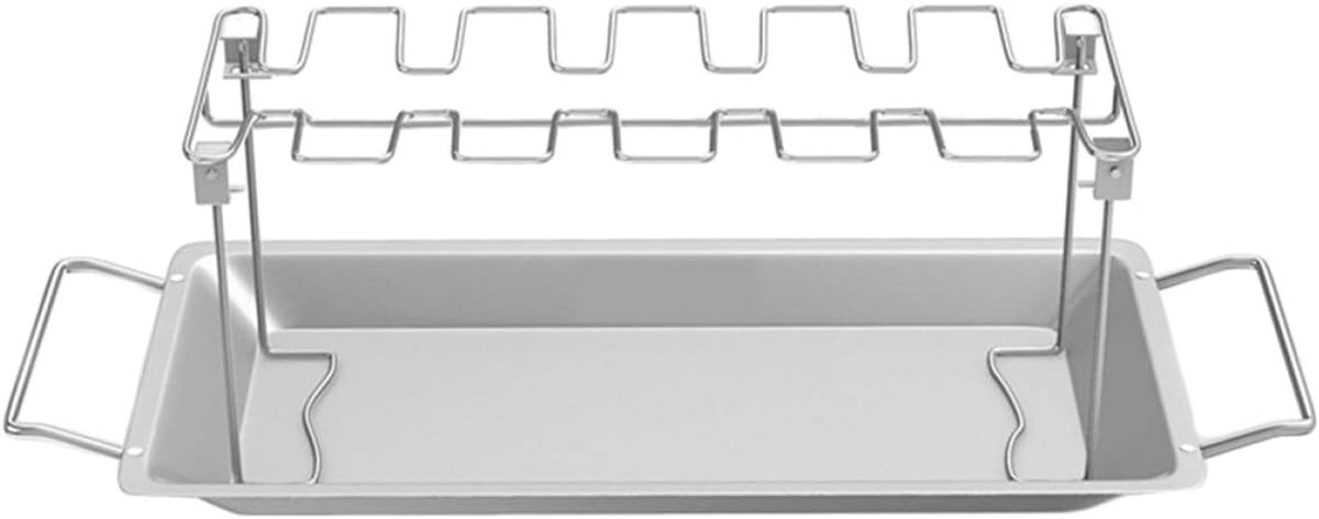 Barbecue Grill Racks - Grill Racks - Outdoor Barbecue - Large Capacity - 38.5 x 15 x 16.5 cm - Zilver
