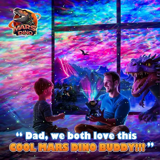 Dinosaurus Sterrenhemel Projector met 144 Modi, Muziek & Bluetooth - Nachtlampje & Galaxy Projector voor Kinderen van Merkloos — afbeelding 5