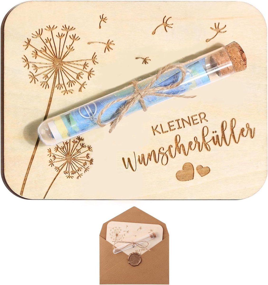 Houten geldcadeaus met enveloppen, creatieve verjaardagscadeaus en grappige houten ambachten voor bruiloften en kerst