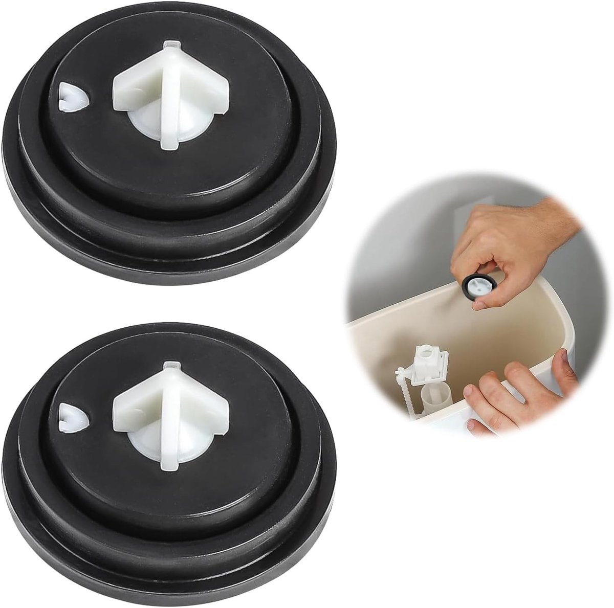Vlotterventiel voor wastafel, vulventiel, vervangende membranen en rubberen afdichtingen voor toiletten