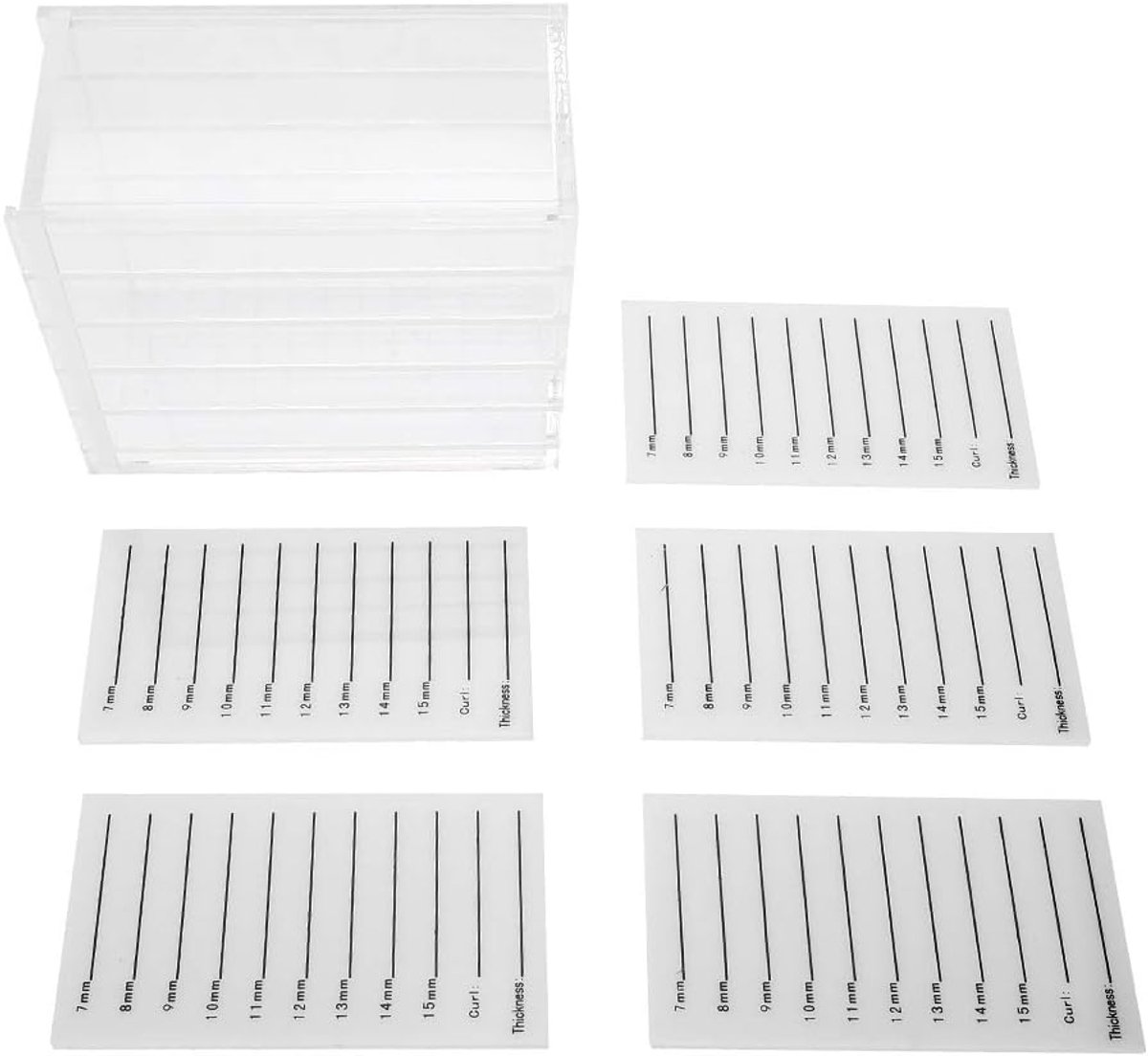 SnelShoppen - Kunstwimpers Organizer 5 Laags - Transparante Opbergdoos voor Wimpers, Make-up Gereedschappen, Beschermende Deksel, Lijmpalet Houder
