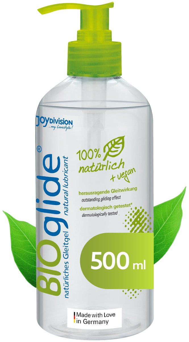 JOYDIVISION Original BIOglide glijmiddel neutraal 500 ml I glijmiddel 100% natuurlijk & veganistisch I glijmiddel op waterbasis I Organisch glijmiddel geschikt voor latex condooms