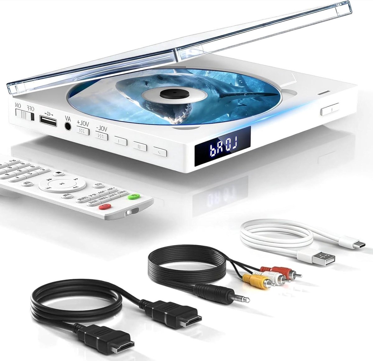 Mini DVD Speler - Compacte Speler - Films Kijken - Regio Vrij - 1080P HD - Wit