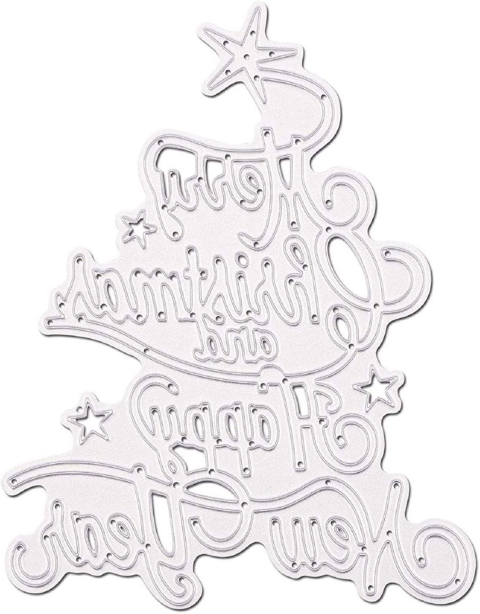 DIY Snijmallen voor Kerst en Nieuwjaar - Metalen Embossing Stencil voor Scrapbooking
