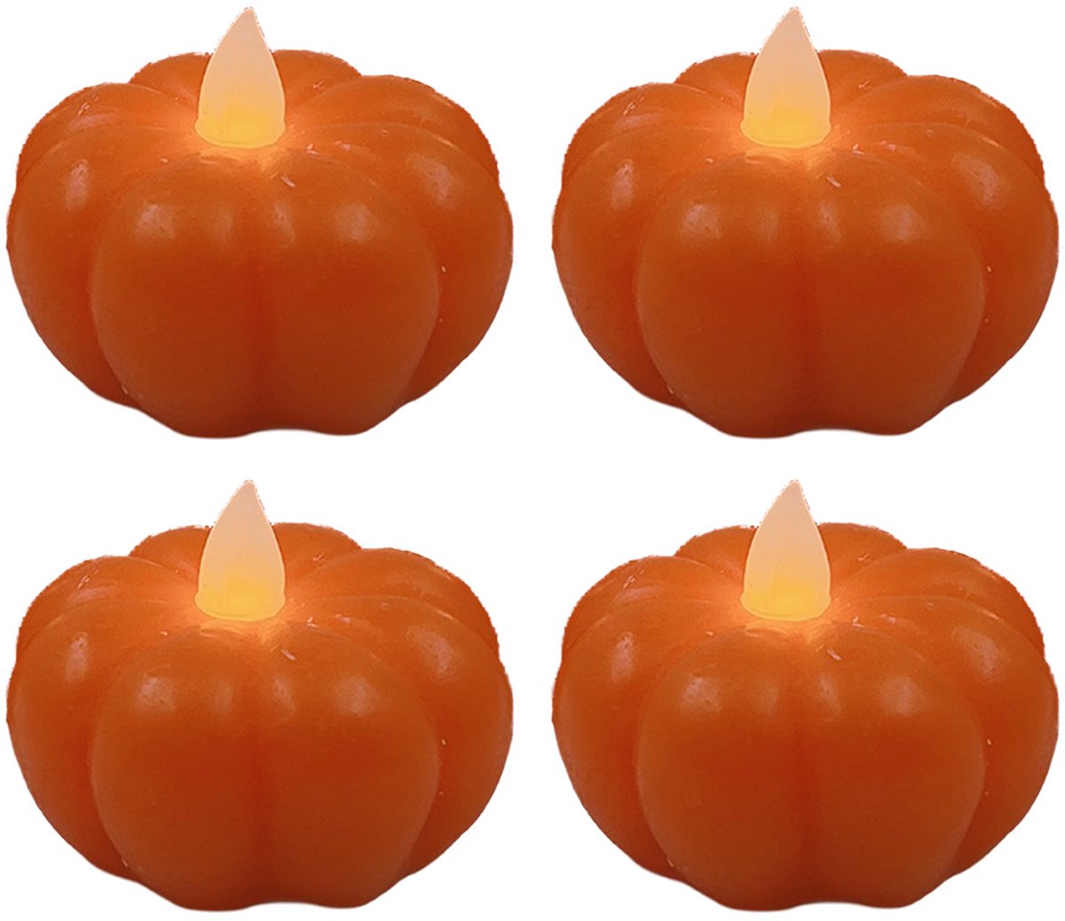 Clayre & Eef Kandelaar Overig 2xAAA Oranje Kunststof Herfst decoratie