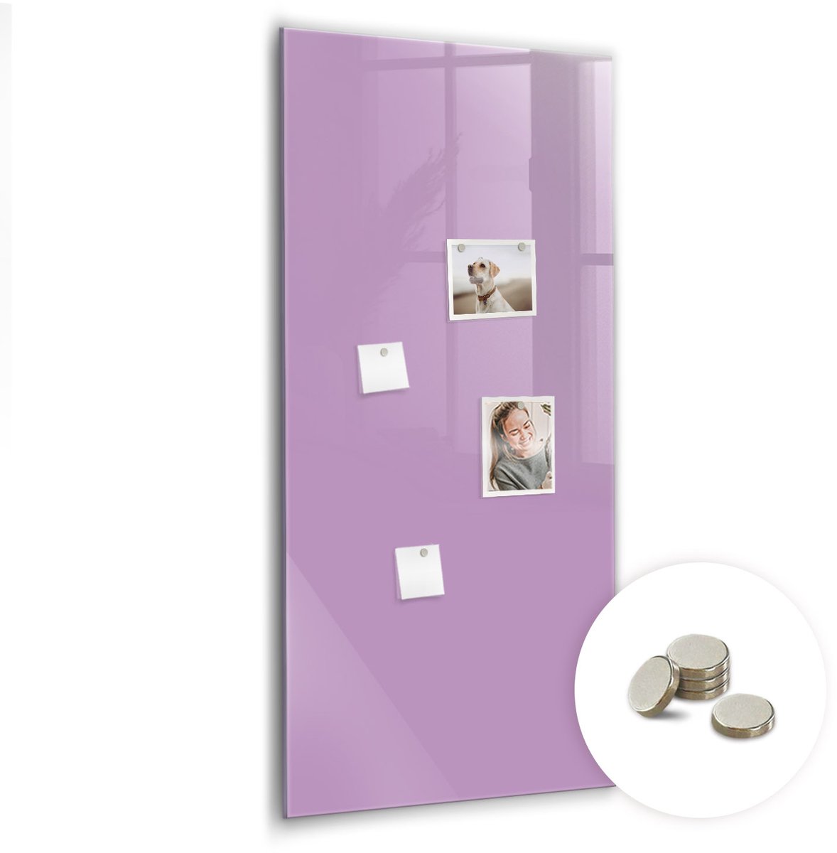 Coloray Glazen Magneetbord - Magnetisch Bord - 60x120 cm - Lila Magneetbord - Magnetic Board - Magneetbord Design