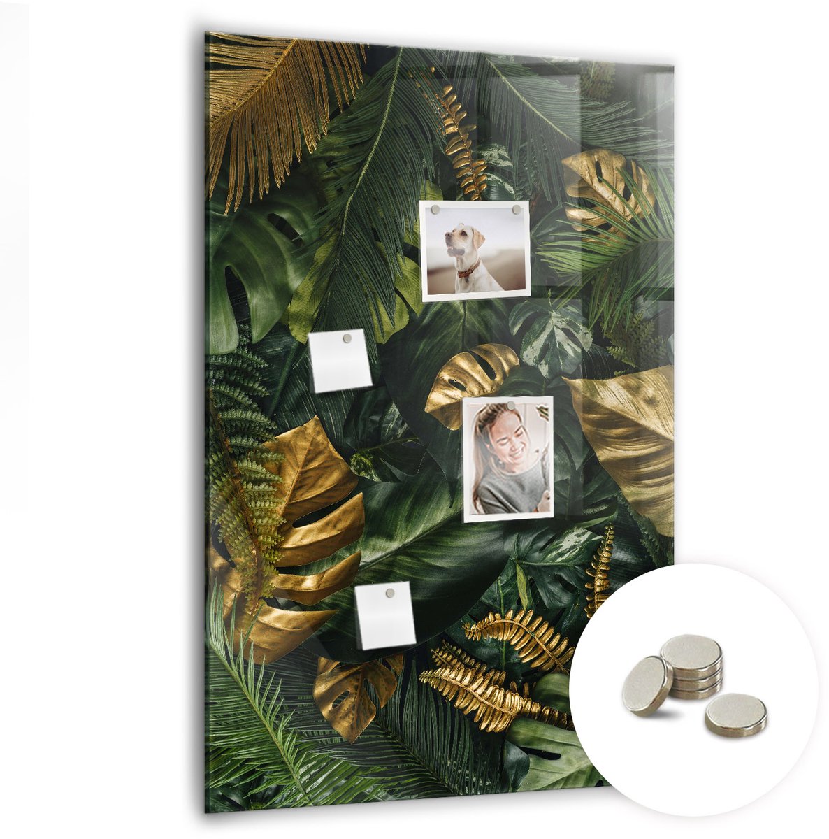 Coloray Glazen Magneetbord - Magnetisch Bord Marmerkunst - 70x100 cm - Groente Magneetbord - Magnetic Board - Magneetbord Design