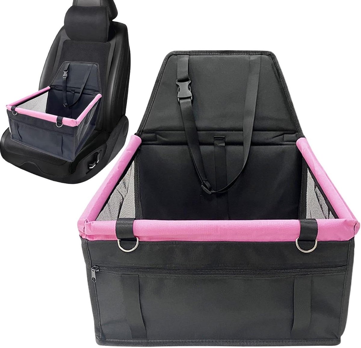 Honden Auto Stoel - Reisstoel Puppy - Veilig Reizen - Waterdichte Oxford Stof - 41 x 34 x 5 cm
