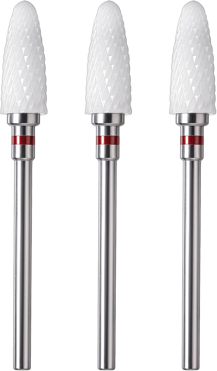 Professionele Boorbits voor Acrylnagels - 3 Stuks Tungsten Carbide Set voor Manicure en Pedicure, Ideaal voor Thuisgebruik en Salons