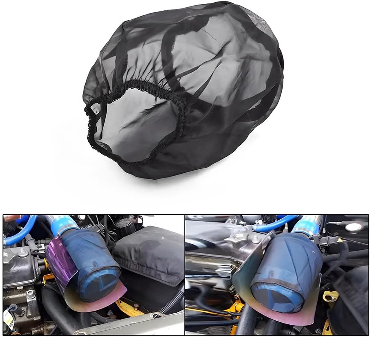 Luchtfilter beschermhoes 1.2cm x 1.5cm - polyester stof - waterdicht en stofdicht - ideaal voor motorfiets - SnelShoppen