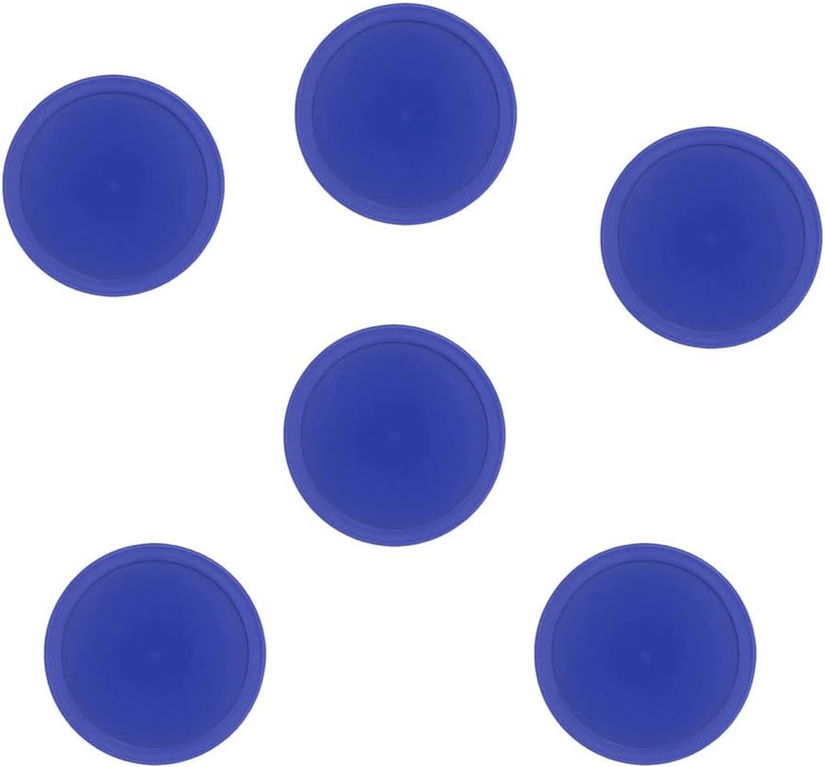 Airhockey peddels en pucks klein - vervangende accessoires - blauwe kleur - ideaal voor kinderen - ShopVlot
