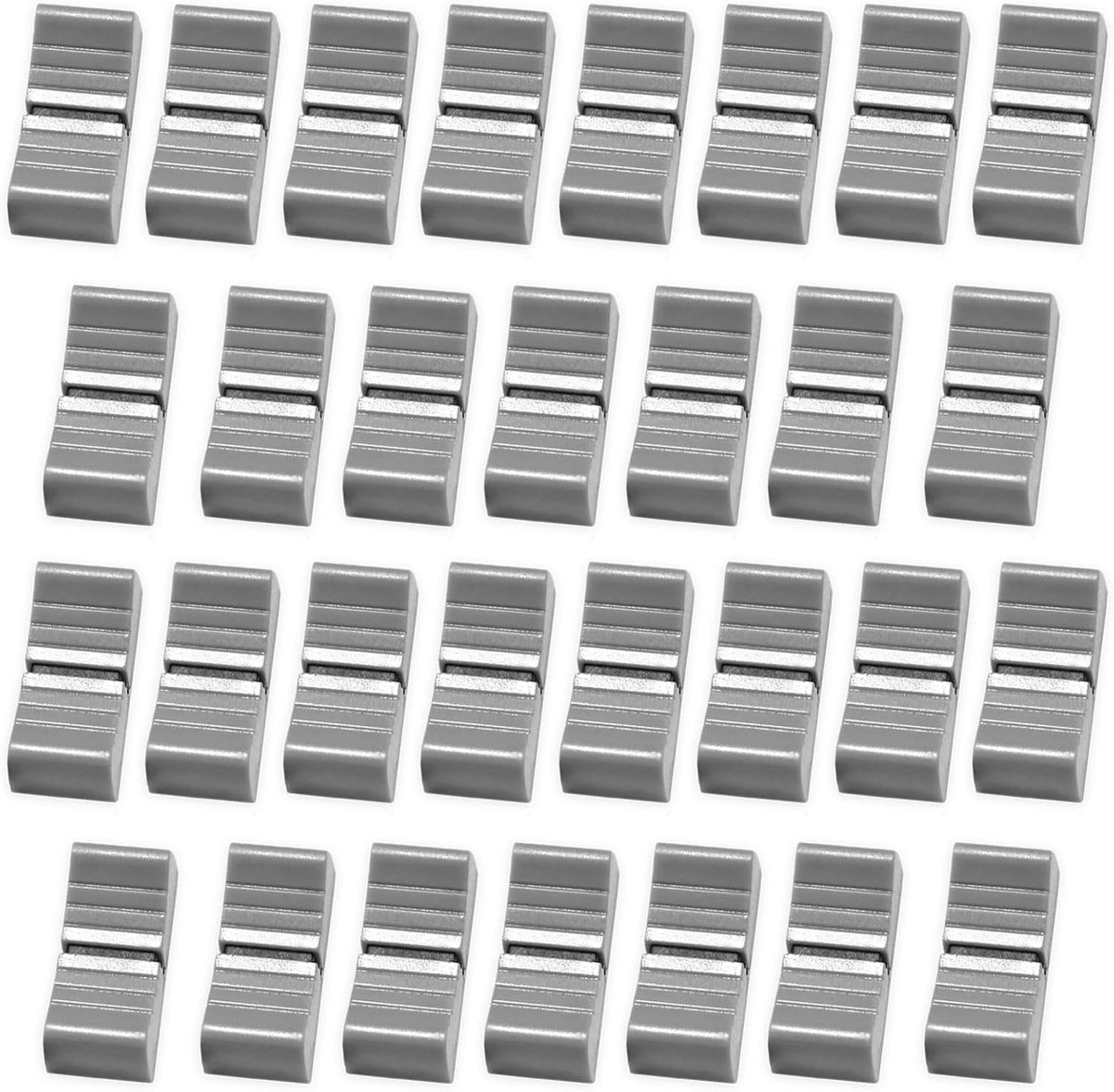 Fader knop 30 stuks - 4mm - grijs - vervangingsknop voor mengpaneel - ShopVlot