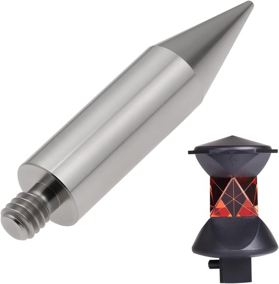 1/4" Mini Prism Pool Vervangende Sharp Point van RVS, Geschikt voor Leica en Trimble GMP111, 50mm Precisie Accessoire — afbeelding 2